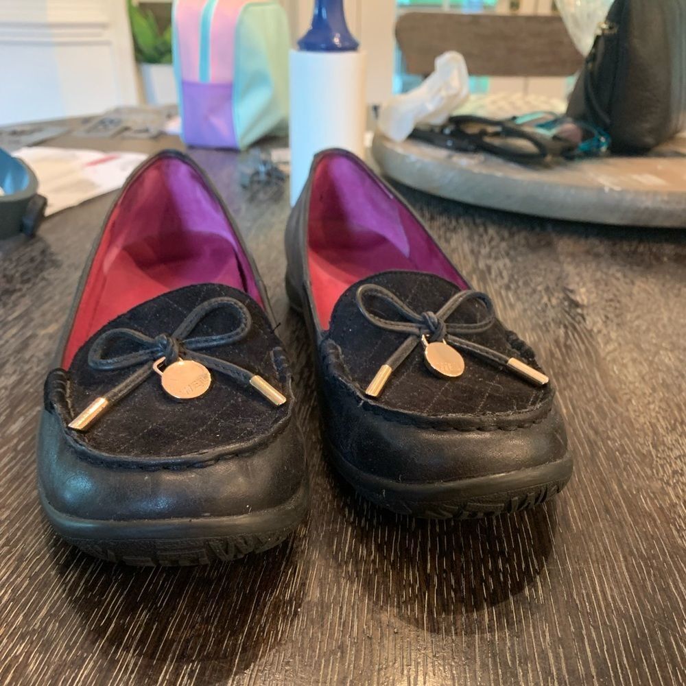 Weil Venice Orthoheel Black Leather Loafers sz 9